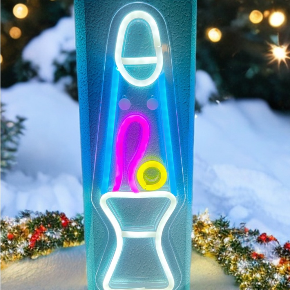 Colorful Neon Lava Lamp Sign